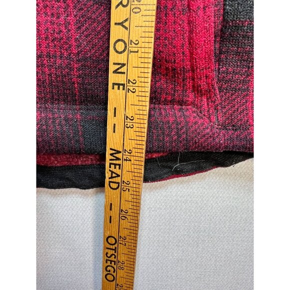 The North Face Women's Pullover Fleece Hoodie Size M Red Black Plaid Long Sleeve - Picture 9 of 13